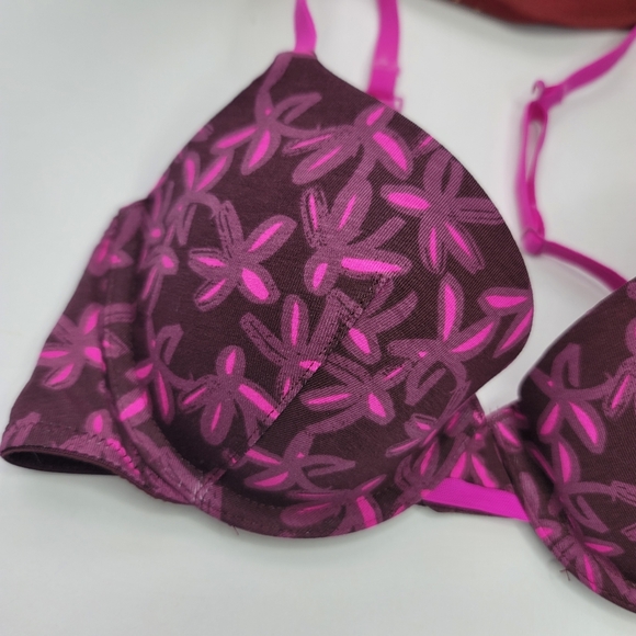 Auden Bra The Everyday Lightly Lined Demi Pink Floral Size 32B NWT - Picture 3 of 8